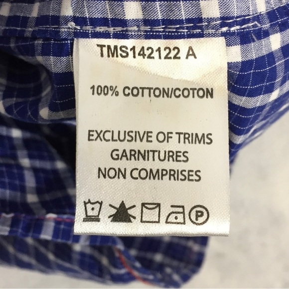 NEW Triple Five Soul Shirt Mens Large Short Sleeve Blue Checker 100% Cotton NWT - Picture 8 of 10